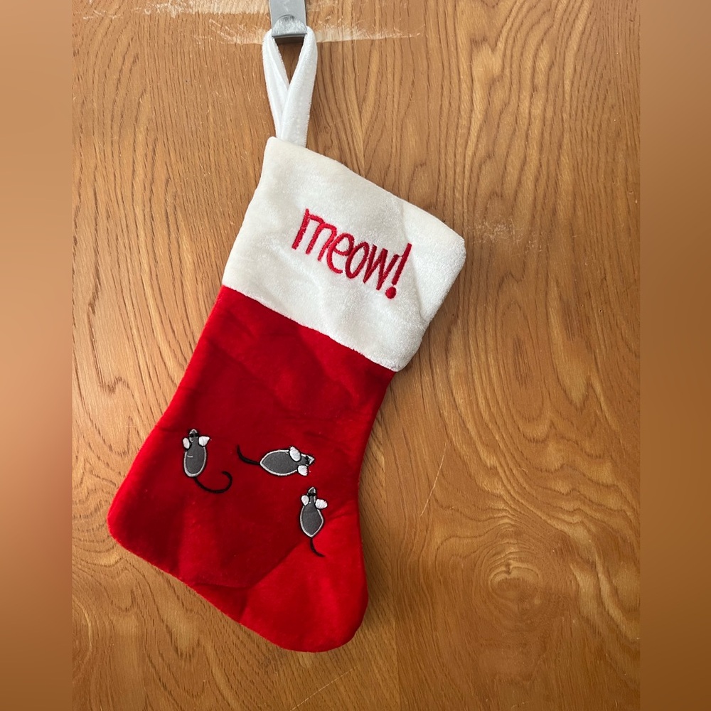 Unbranded kitty cat Christmas stocking
